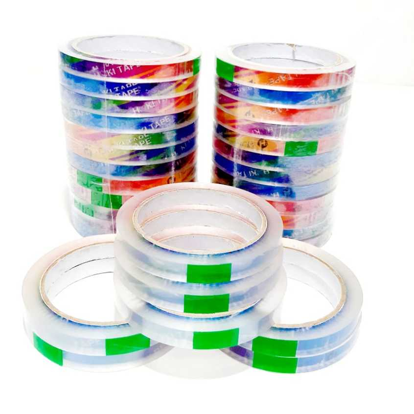 

Harga (1pcs ) Selotip Solasi Bening 1/2inchx12mmx72yard HOKI TAPE