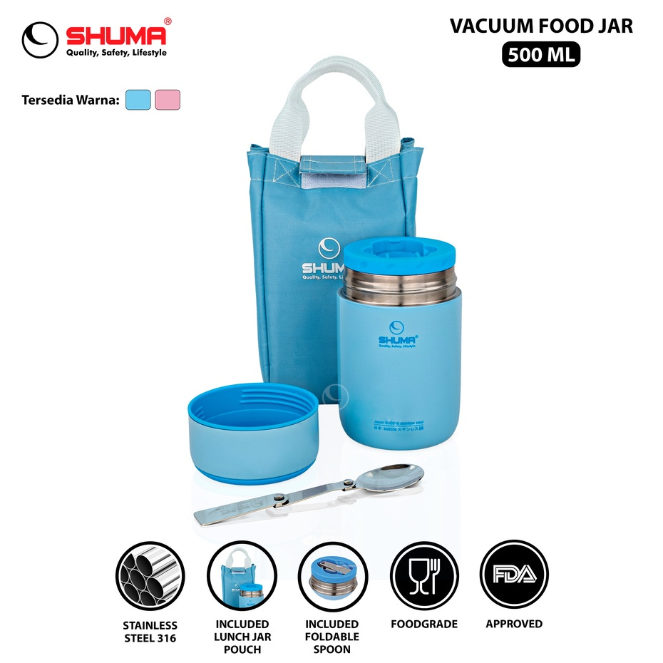 SHUMA VACUUM FOOD JAR TERMOS BUBUR 500ML STAINLESS SUS316 TERMOS NASI/TERMOS SAYUR/TERMOS MPASI