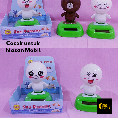 Hiasan Dashboard Mobil Gerak Solar kodok bebek kelinci PFR134.160