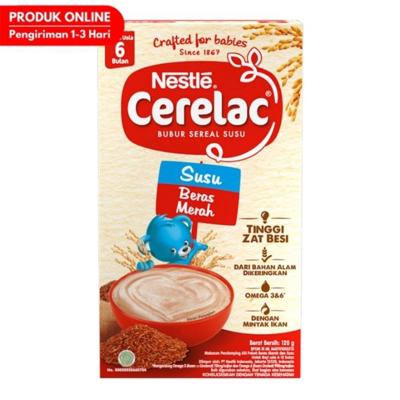 Nestle Cerelac Bubur Sereal Susu Instan Beras Merah 120 g