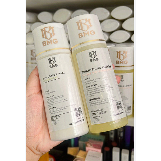 PAKET BMG LOTION ANGGUR KUNING ( PAGI DAN MALAM+BIPUT ) ORIGINAL HB PEMUTIH BADAN