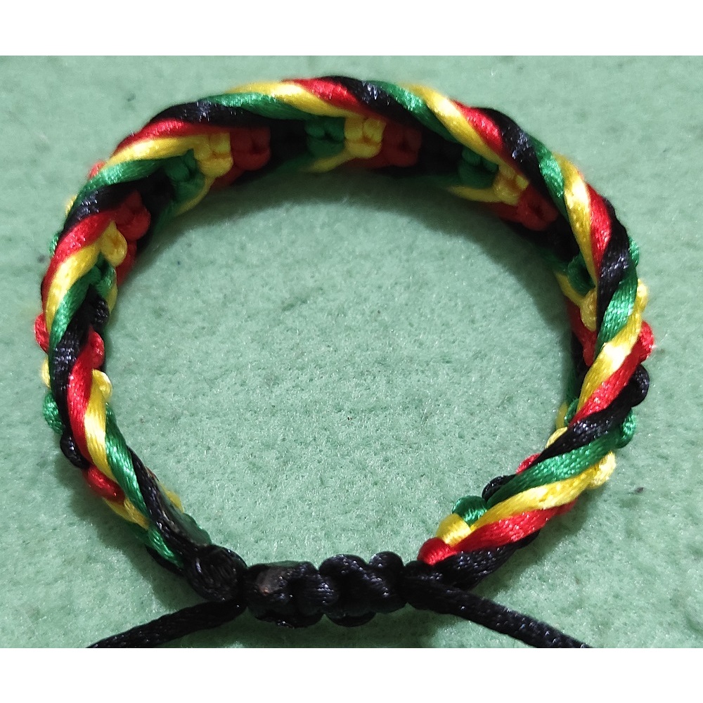 Gelang Tali Reggae - Gelang Pria / Wanita Warna  Pelangi / Rainbow Kode P31 - Rope Bracelet - Akseso