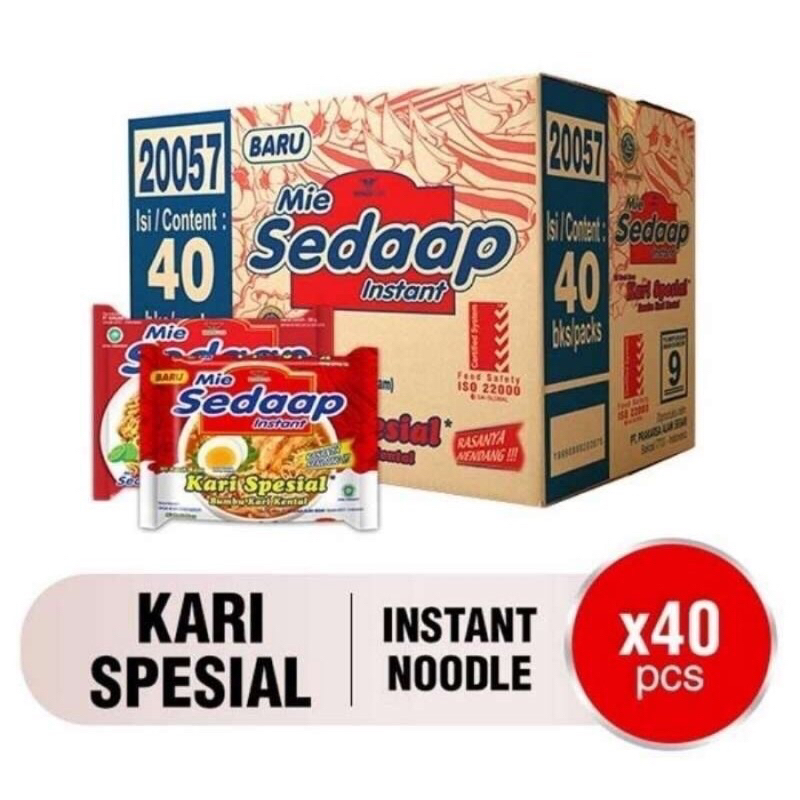 

Mie Sedap Kari Special 1 dus isi 40 pcs