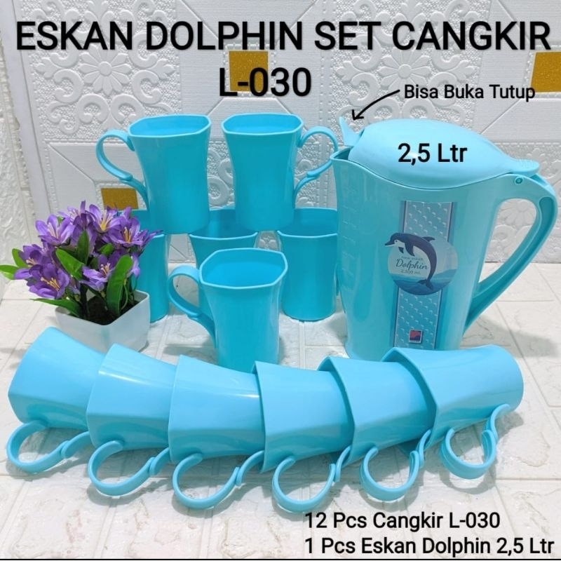 Eskan Dolphin Set Cangkir Plastik
