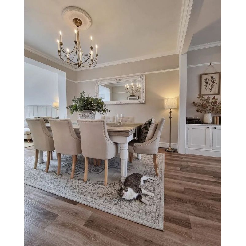 meja makan minimalis luxury kursi 8