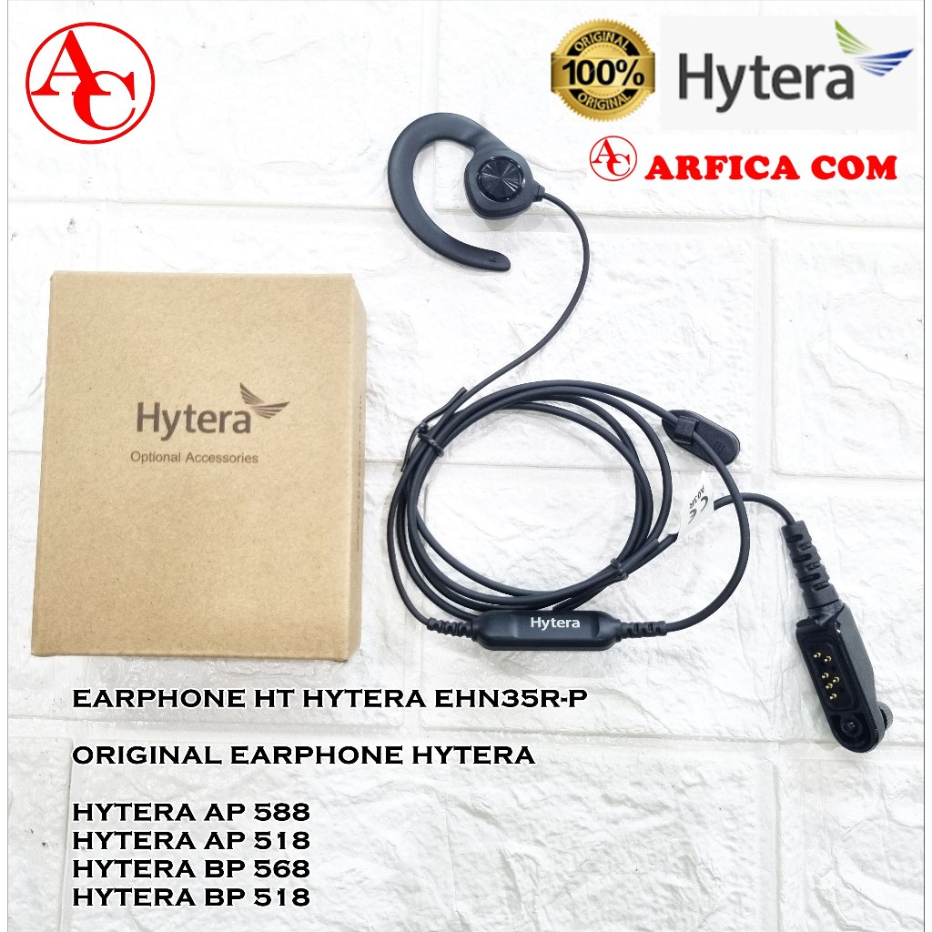 EARPHONE HT HYTERA BP 568 BP 518 AP 588 AP 518 ORIGINAL EHN35R-P HANDSFREE HT HYTERA BP 518