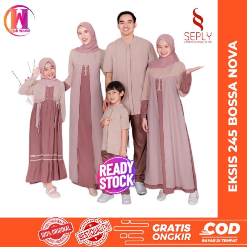 Sarimbit Eksis 245 Bossa Nova / Sarimbit Seply 2024 / Baju  Couple Keluarga / Baju Muslim Couple Kel