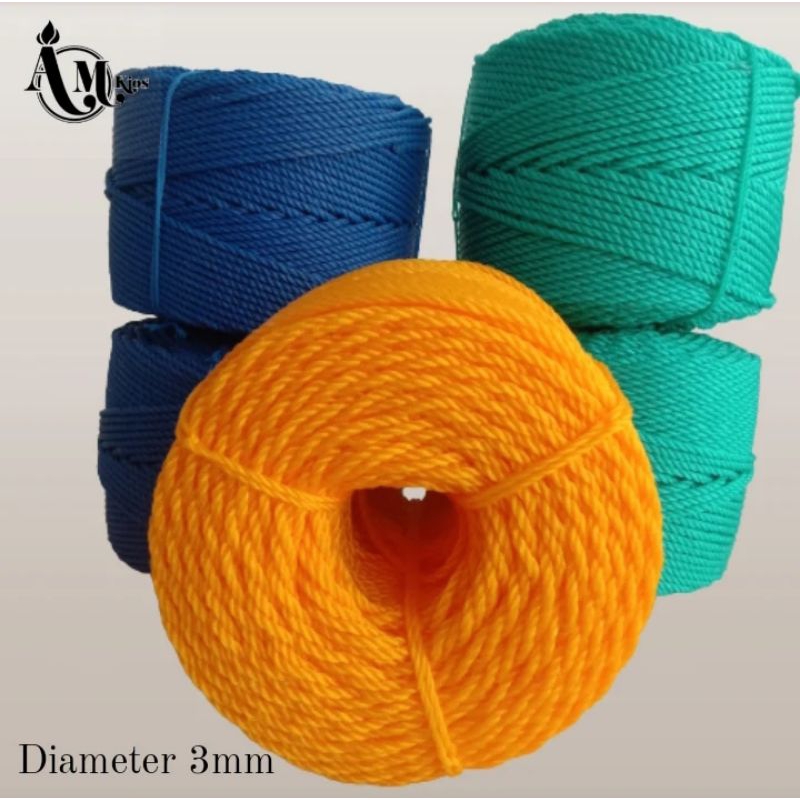 Tali tambang kecil 3mm [ROLL] tambang PE 3 mm 1 ROLL 0,6kg