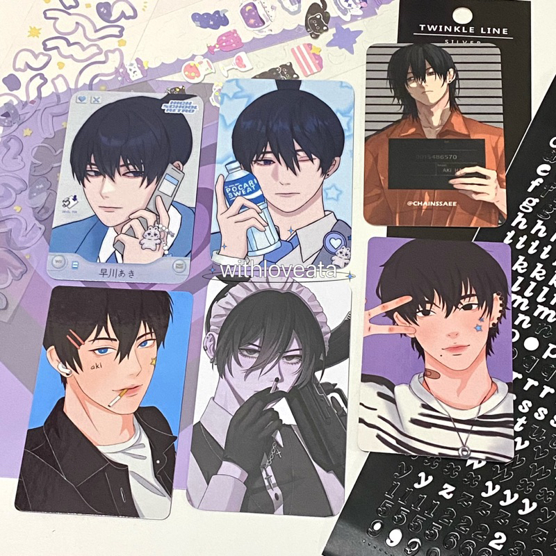 various animerch chainsaw man csm photocard aki yoshida