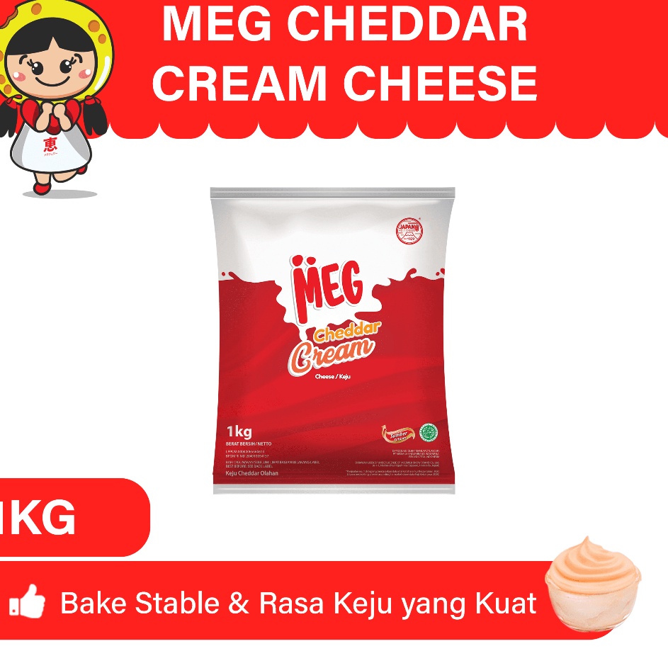 

GROSIR MEG Cheddar Cream Keju 1 Kg