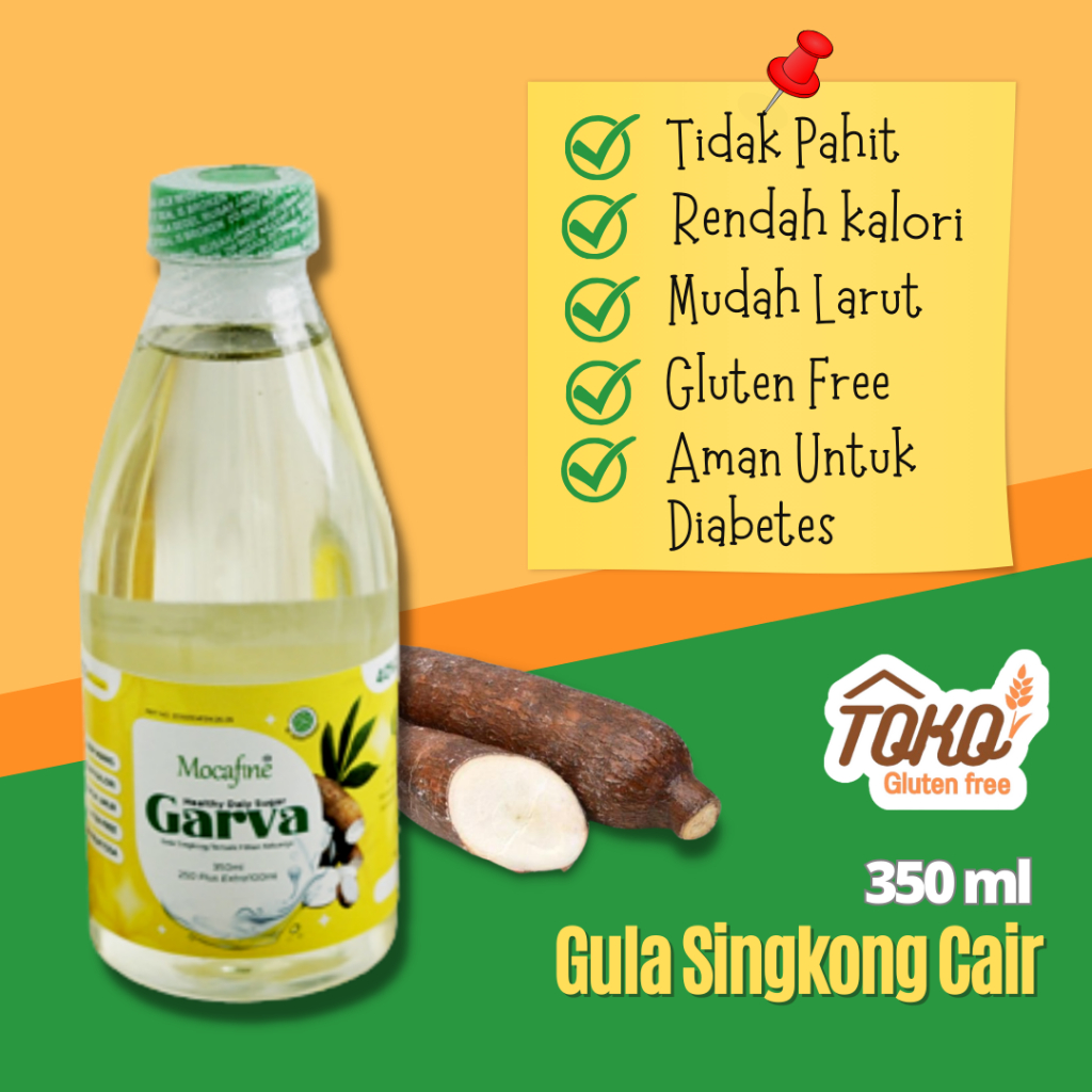 

Garva Gula Singkong Cair Organik Mocafine Gluten Free Rendah Kalori 350 ml