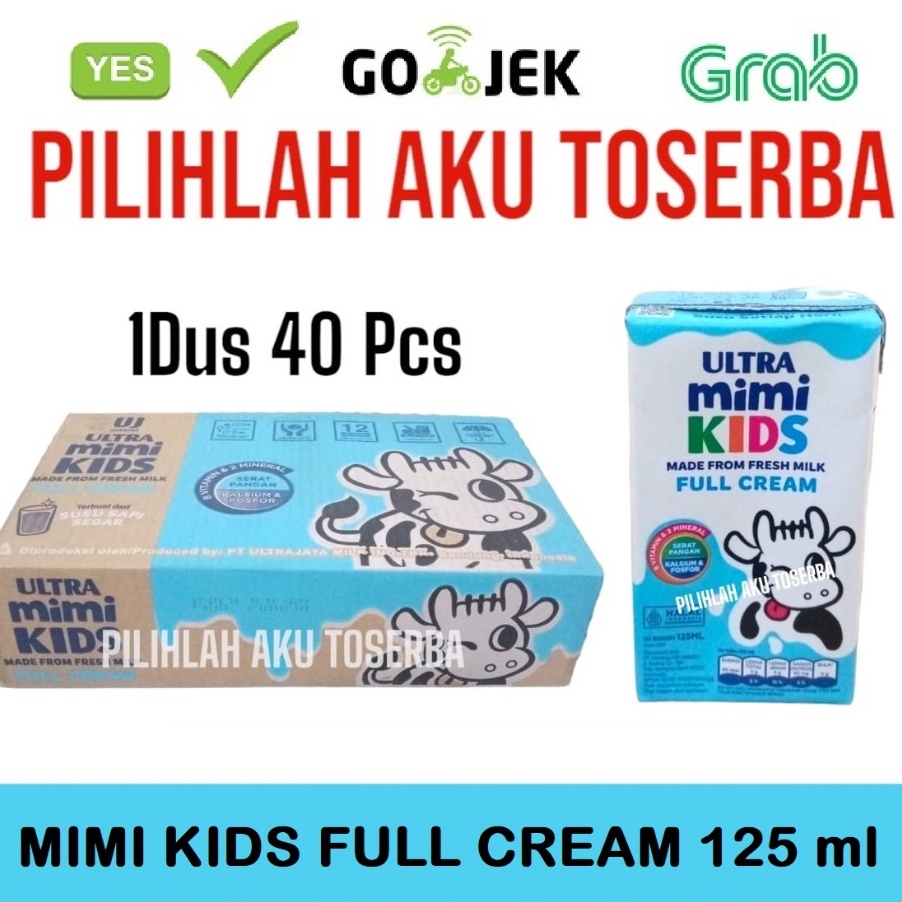 

PROMO SALE Susu Ultra Mimi Kids FULL CREAM 125 ml 1 DUS ISI 4 GOJEKGRAB