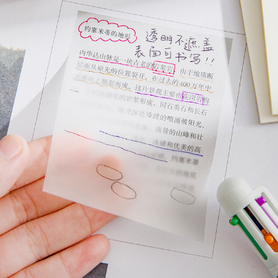 

Sticky Note Transparan Tahan Air Untuk Kantor Sekolah / Transparan Sticky Note 50 Lembar / Sticky Note Untuk Pelajar |ANN