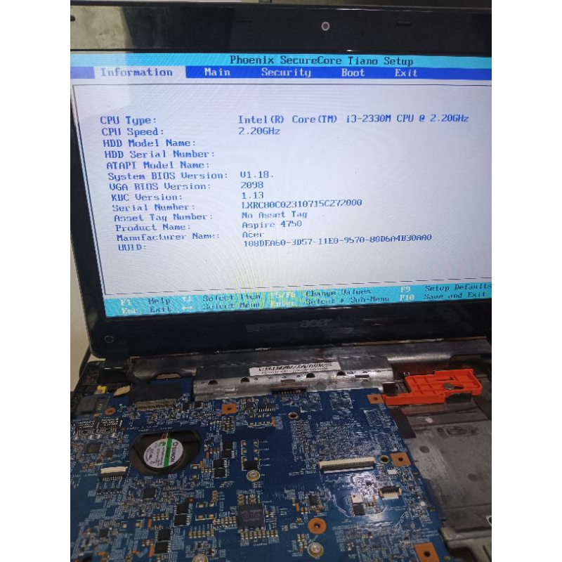 Mobo/Motherboard Laptop Acer 4750