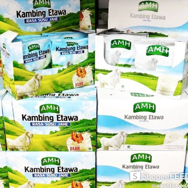 

TEBUS MURAH Susu Kambing Etawa AMH HargaBox Isi 1 Sachet AMH Kambing Etawa Etawa AMH Full Cream