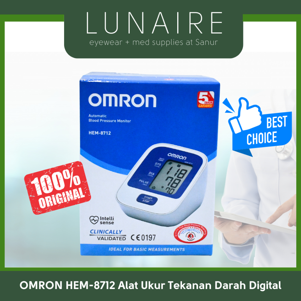 Tensimeter Omron HEM-8712 & HEM 7120 Garansi 5 tahun no Adaptor