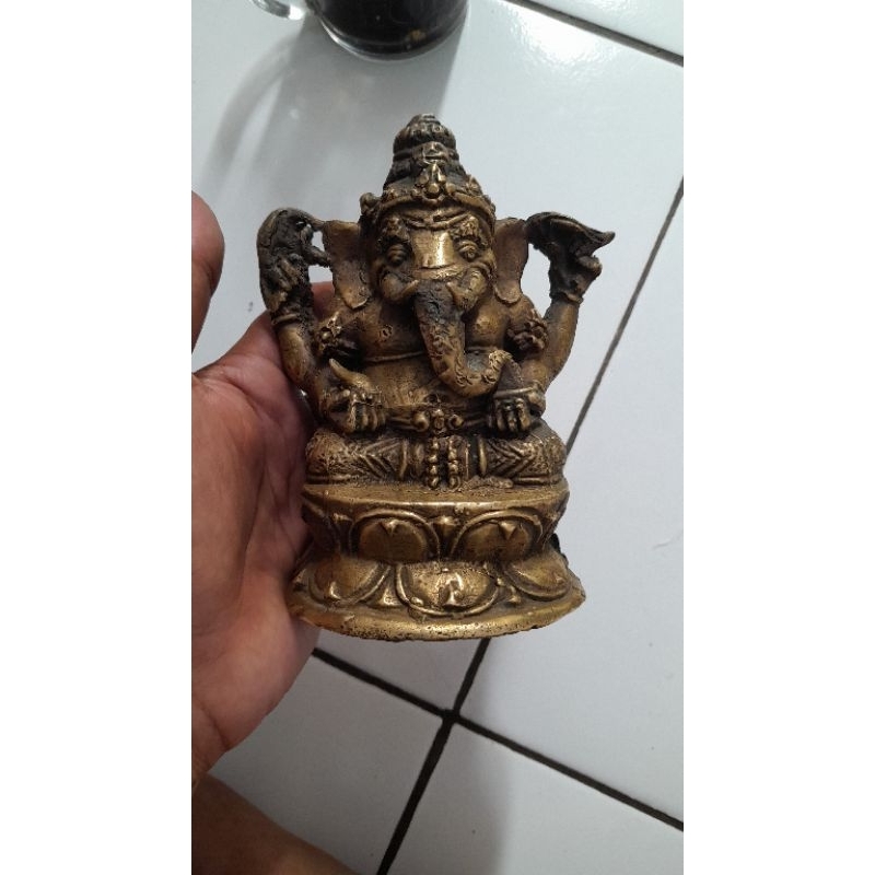 Patung ganesha perunggu original temuan kuno/sepuh