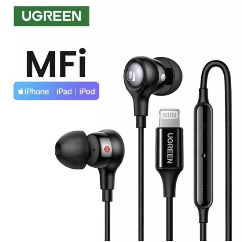 Headset Ugreen Mcdodo Lightning Wired Earphones MFi Certified for iPhone