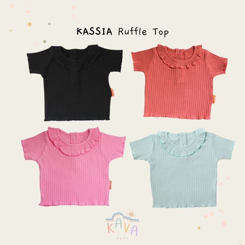 Kassia Ruffle Top / Kaos Ruffle Anak / Kaos Anak Perempuan