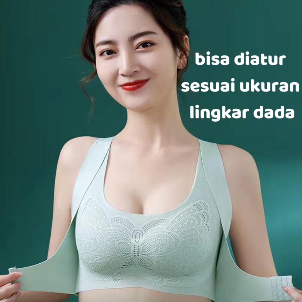 NEW ARRIVAL BRA PENGECANG PAYUDARA DAN MENEGAKKAN PUNGGUNG BELAKANG BAHAN SEAMLESS MOTIF KUPU KUPU