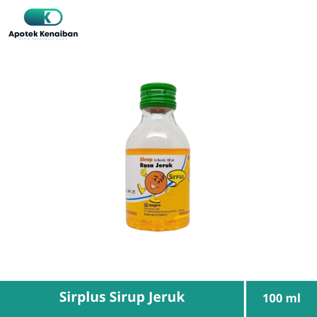 

SIRPLUS SIRUP RASA JERUK 100 ML / PEMANIS OBAT