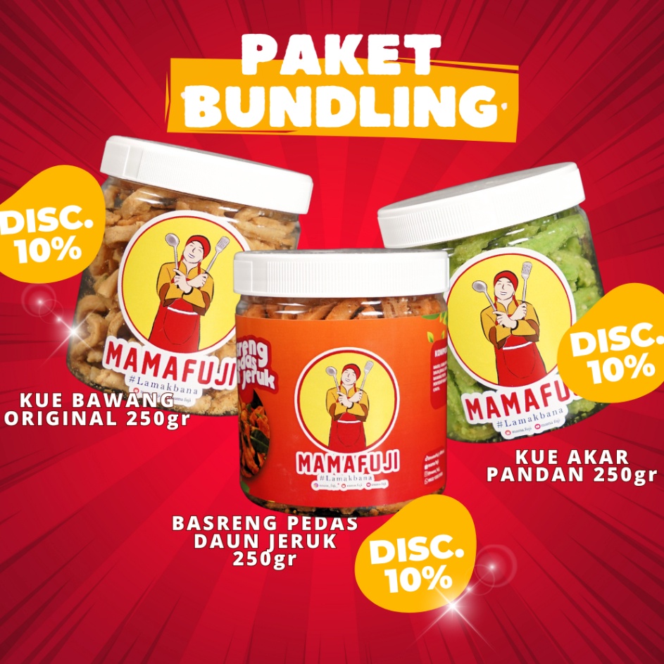 

FSASH SALE Mamafuji HEMAT Paket Kue Bawang BEST SELLER Mama Fuji