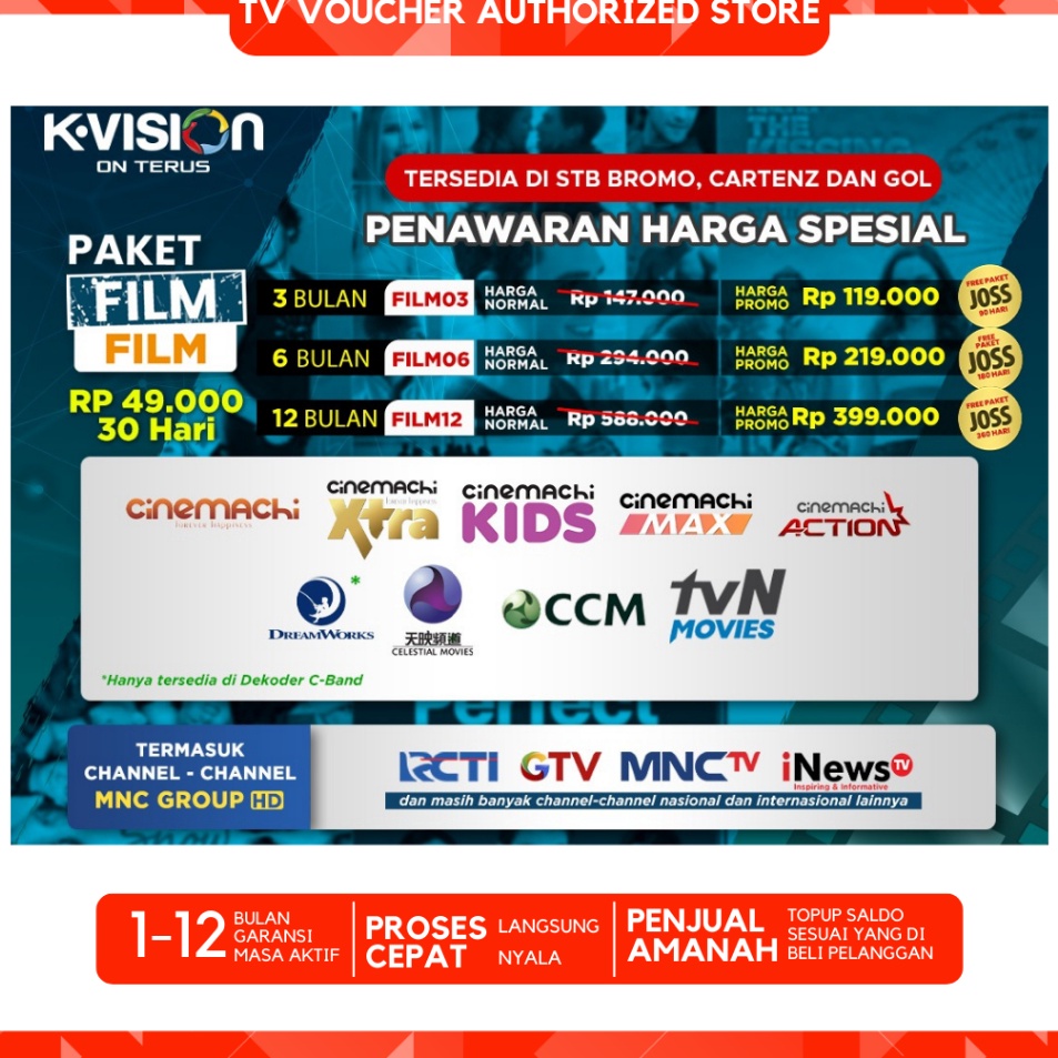 Ty FILM Paket KVision Bromo Cartenz Paket Film KVision s Special Edition Buruan Beli