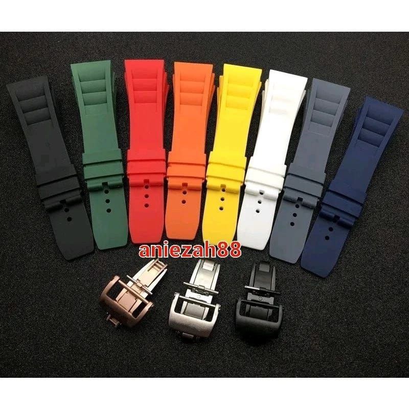 Strap Rubber Silicon Jam Tangan Richard Mille Baut Premium Tali Jam Richard Mille