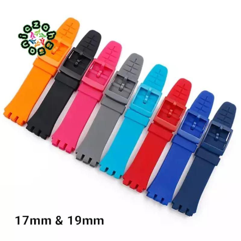 Strap Tali Jam Tangan Swatch Karet Rubbber 17mm 19mm