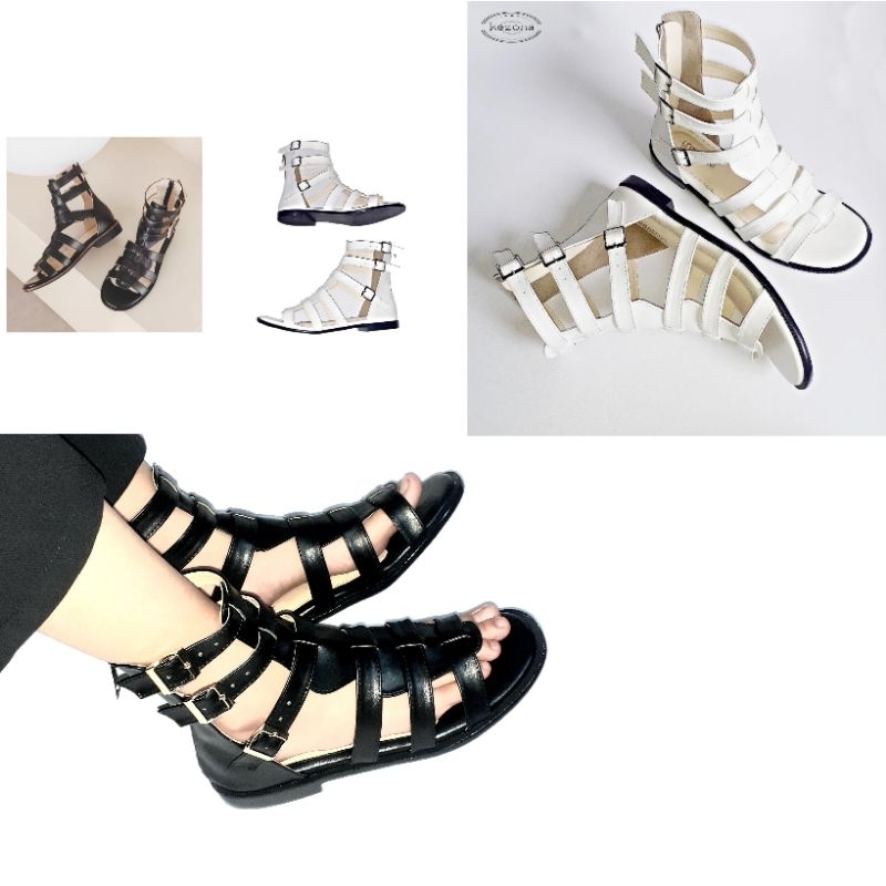 Ankle Boot Flat Big Size / Sandal Wanita Flat Terkini / Sandal Flat Wanita Masa Kini Ukuran Jumbo