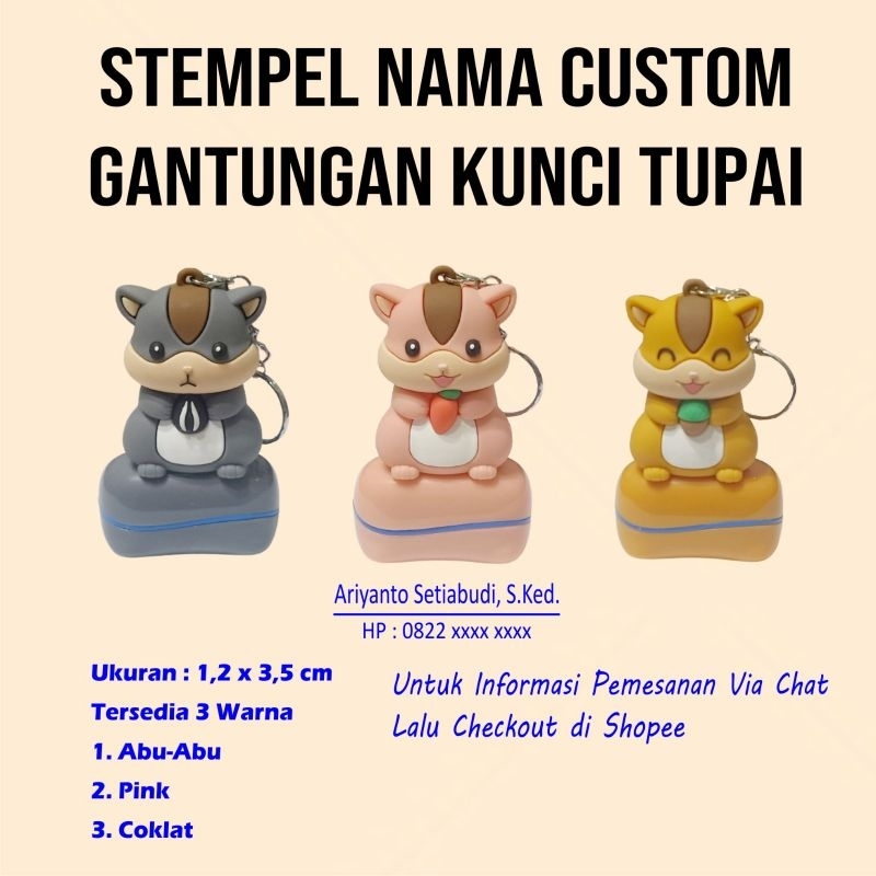 

Stempel Nama Custom Gantungan Kunci Tupai