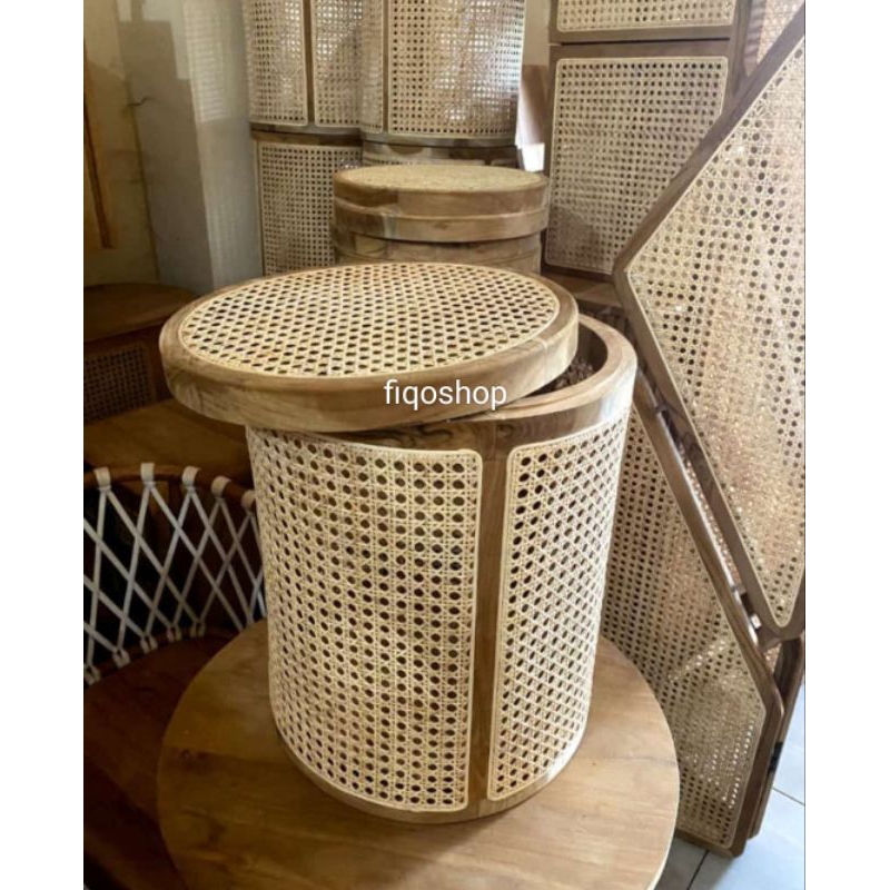 Box Laundry Rotan Kayu Jati Furniture Jepara