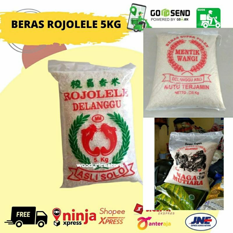 

Beras C4 , Rojo Lele , mentik wangi , kendi , naga 5kg