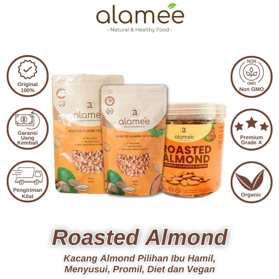 

PROMO ALE KACANG ALMOND PANGGANG ROASTED KUPAS ASI BOOSTER PELANCAR ASI IBU MENYUSUI PENGUAT IBU HAMIL 5GR