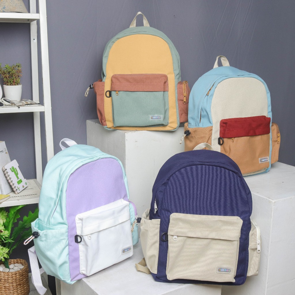 Himeku CHIGU VOL 2 Backpack - Tas Sekolah Kuliah Kerja - Tas Laptop - Ransel Besar Pria Wanita Kanva