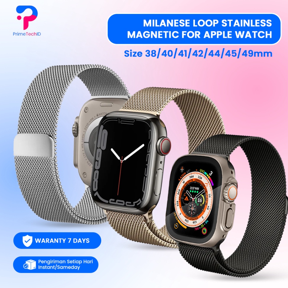 Strap Stainless Magnetic Loop iWatch Series 12345678ULTRA Apple Watch