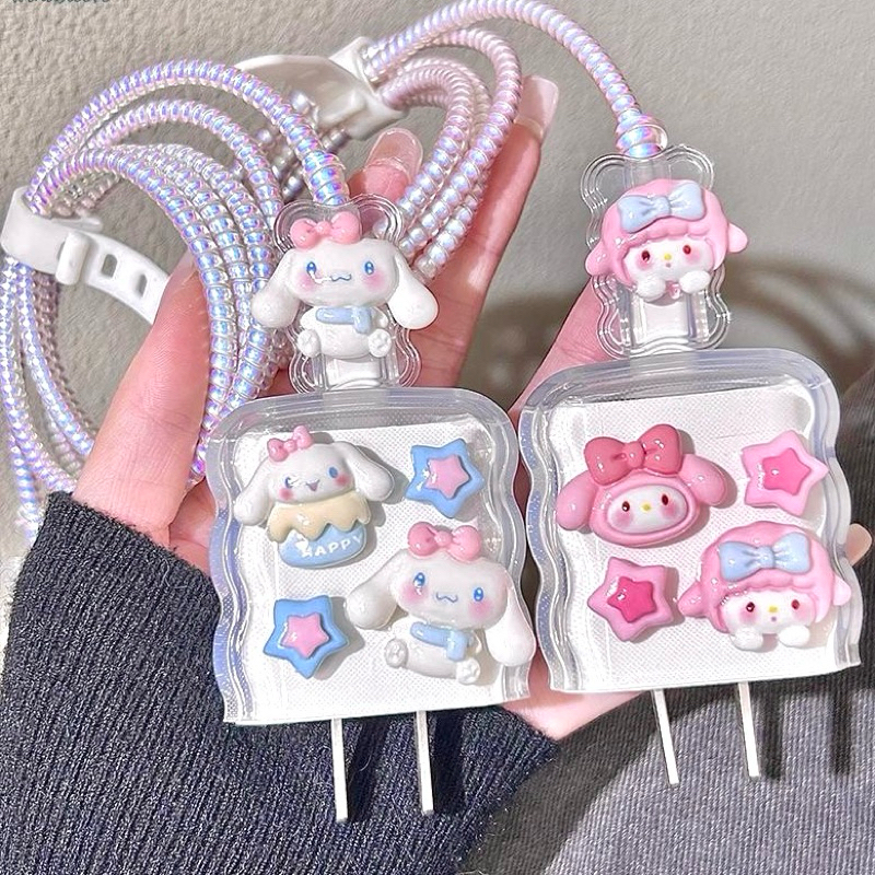 Paket Pelindung Charger iphone 18/20W 1 Set 5 PCS Cover Case Pelindung Kabel Cable Data  Pelindung K