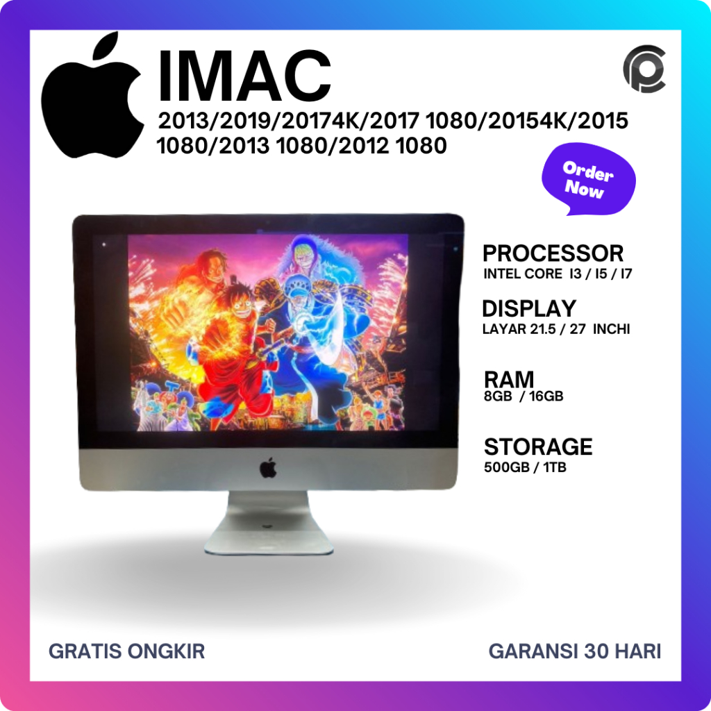 iMac 2015 4k iMac 2017 1080p iMac 2017 4K iMac 2019 4K iMac 2012 PC seken mulus Bergaransi