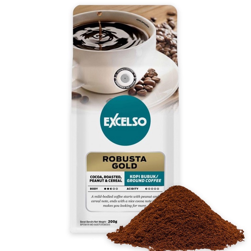 

Free Ongkir Excelso Kopi Robusta Gold Bubuk 2G
