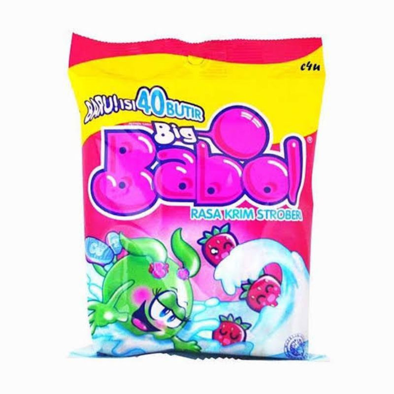 

Big Babol Permen Karet Rasa KRIM STROBERI