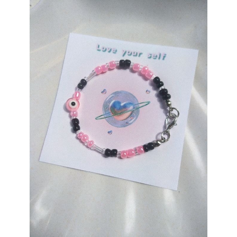 GELANG MANIK KOREA AESTHETIC/Gelang manik/toping manik/gelang aesthetic/gelang lucu/gelang kekinian/