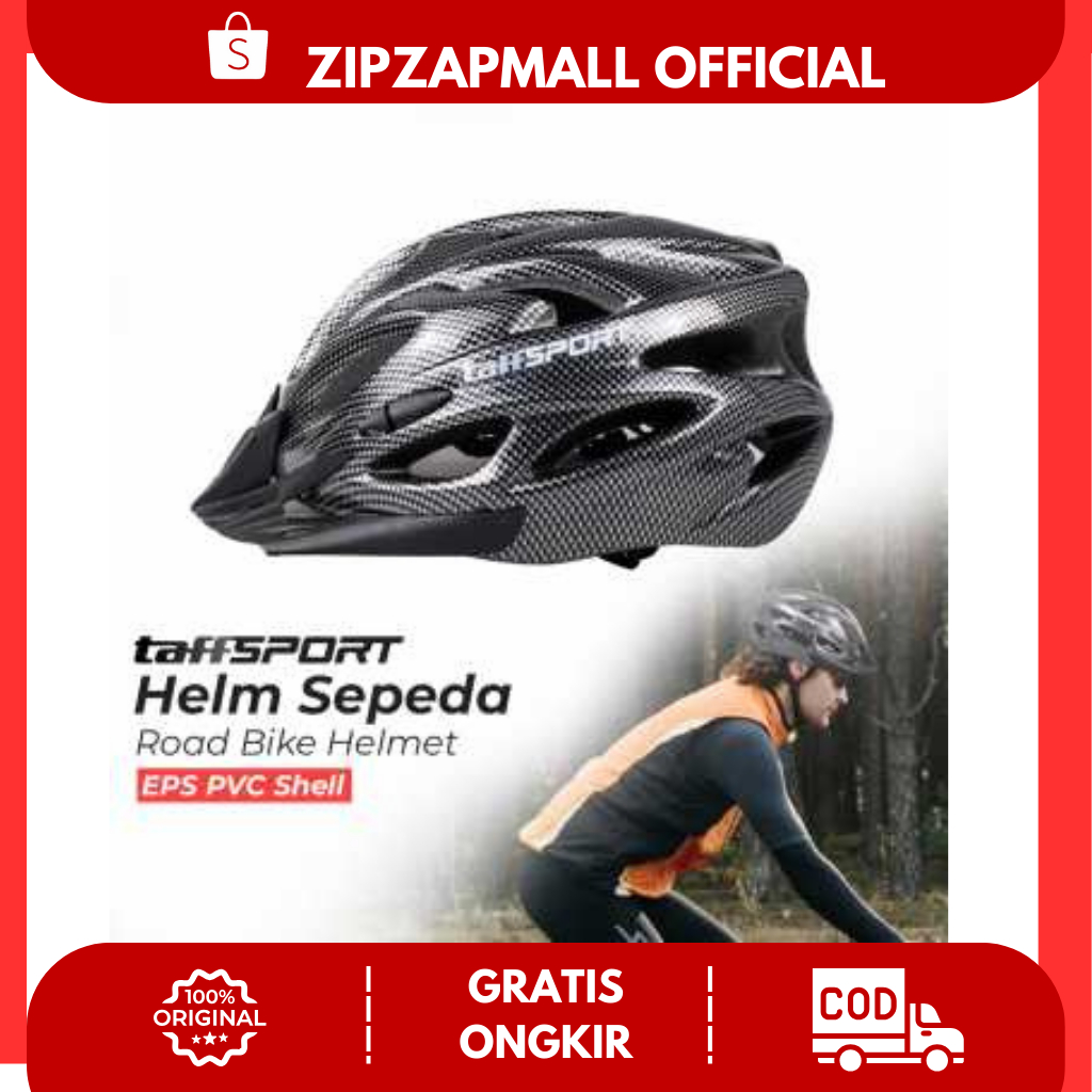 Helm Sepeda Bicycle Road Bike Helmet EPS PVC 18 Air Vent / Helm Pelindung Sepeda Sepedah Gunung Bmx 