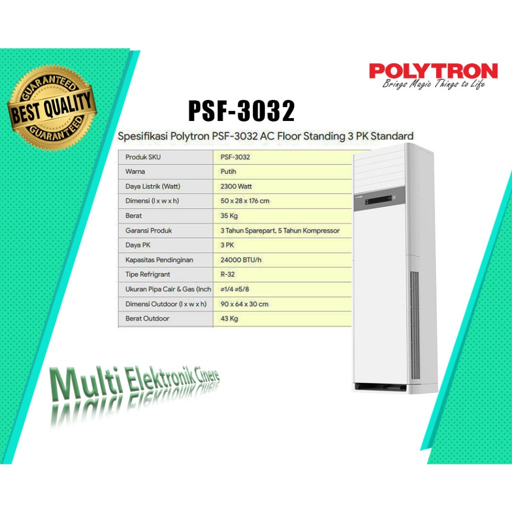 AC Floor Standing Polytron 3 PK - PSF 3032
