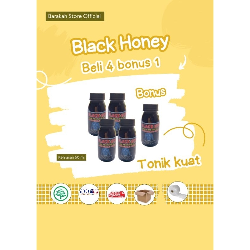 

MADU BLACK HONEY 7x KUAT, 5 Botol, Anugrah Original
