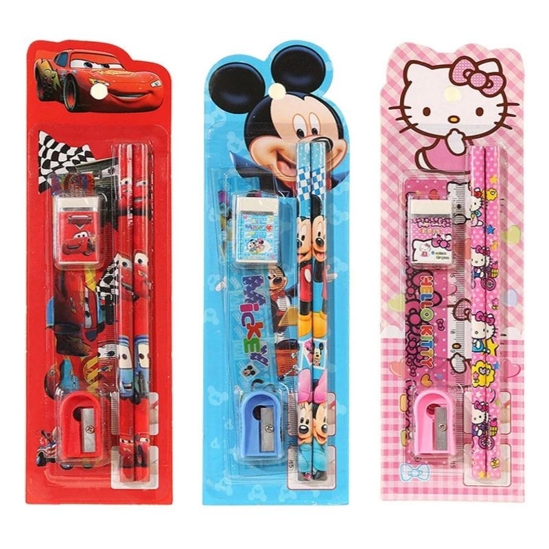 

Stationary Set 5 in 1 Karakter / Alat Tulis Sekolah / Paket Alat Tulis / Mini Stationary / Set Alat Tulis Pensil