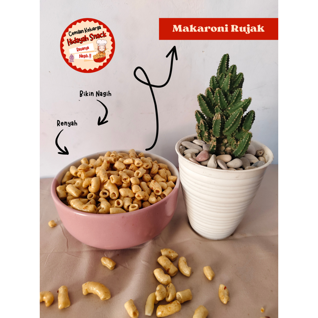 

PROMO!!! Makaroni Rujak Lartus 1kg , pedas, manis, gurih. TERMURAH