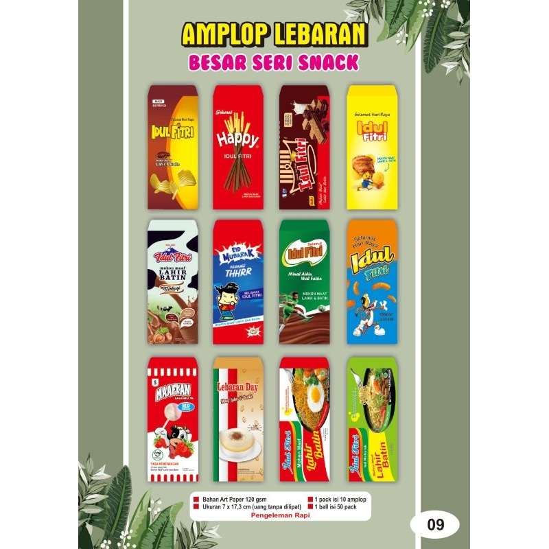 

Amplop Lebaran Snack - isi 10