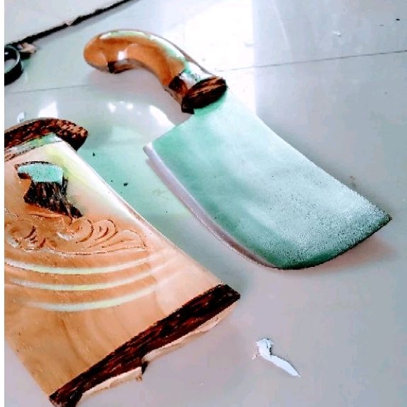 El_bilah Golok Petok Asli Baja Per/pemotong kayu dan bambu/fultang model