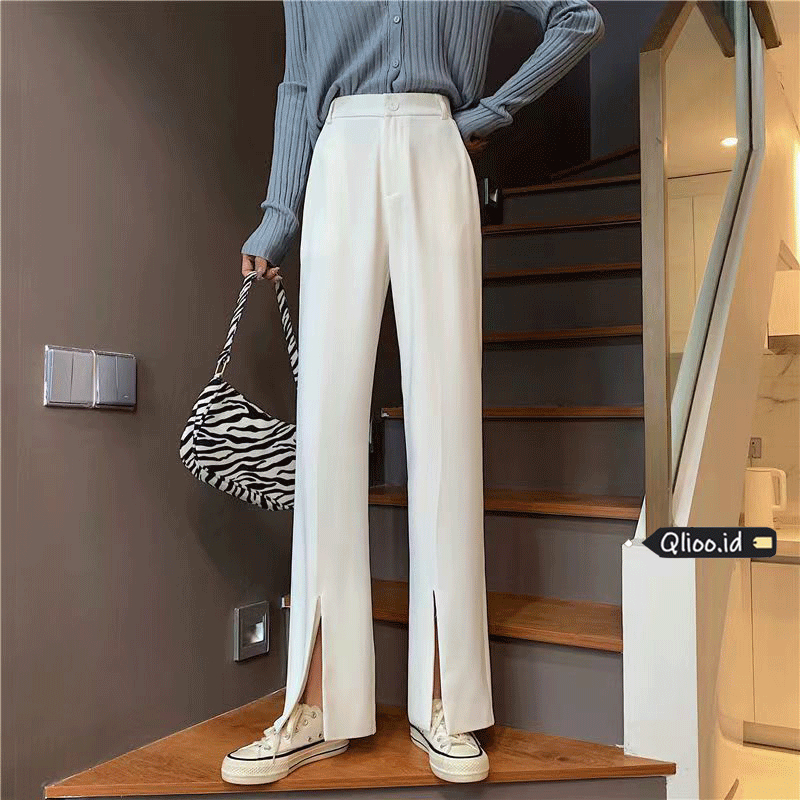 Celana panjang wanita Korea / celana panjang berpinggang tinggi Celana panjang wanita terbaru / cela