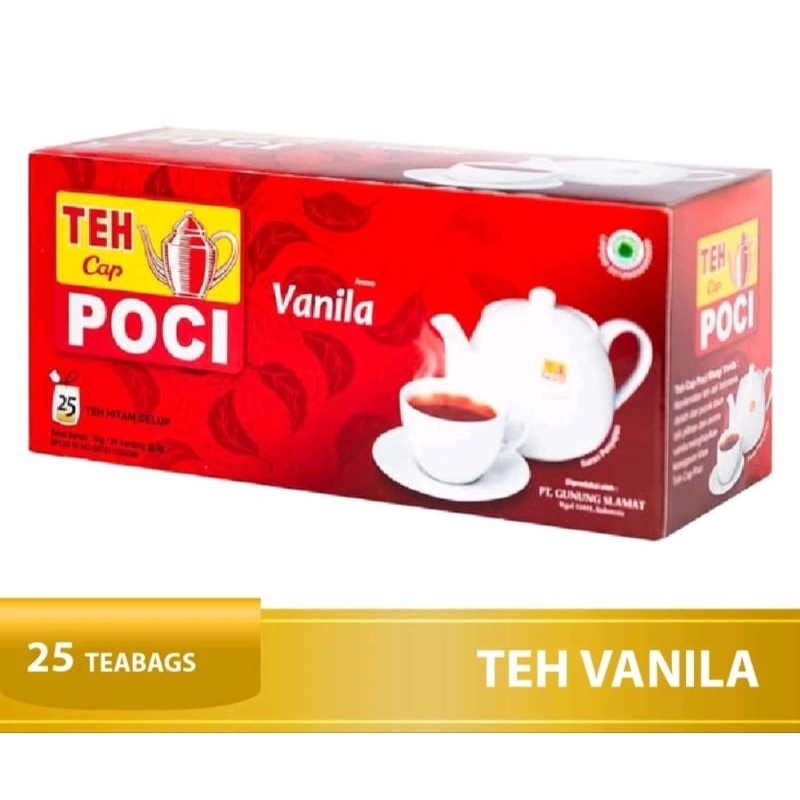 

Teh Cap Poci Aroma Vanila isi 25 Kantong